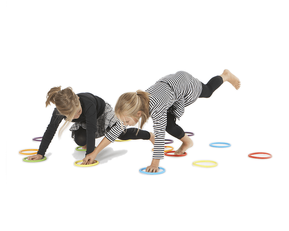 Developing balance skills with the Activity Ring Set.