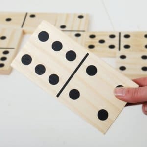 Wooden Dominoes Developmental Size 7.5 x 10 x 1.5cm