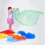 Rainbow Organza Fabric Sensory Toys Size 1 x 1.5m