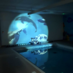 Sensory pool with sensory projector