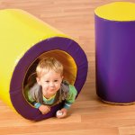 Tumble  & Roll Soft Play Size Outer Tube: L60 x Dia 60cm
(Inside Dia 50cm)
Inner Cylinder: L60 x Dia 40cm