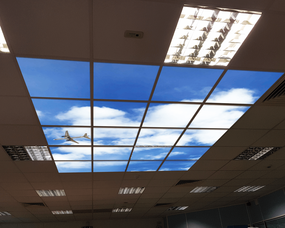 LED Sky Ceiling in an Airport Waiting Lounge
