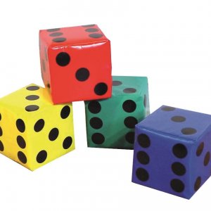 Coloured Dice Construction Size 25 x 25 x 25