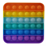 Rainbow Push Pop Fidget – Square Adult Sensory Resources Size 12.5cm