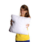 White Starlight Square Pillow