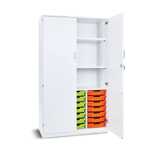 White Storage Cupboard with Doors
