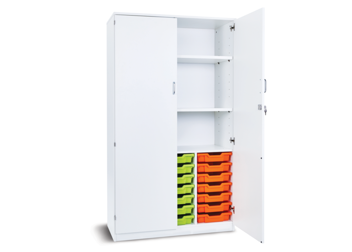 White Storage Cupboard with Doors