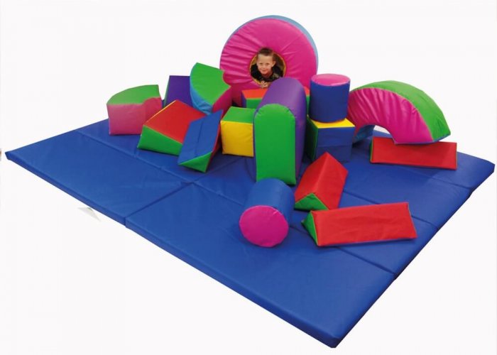 Giant Soft Play Box Construction Size Play Area:300 x 240cm, Storage Bag: 150 x 150 x 60cm