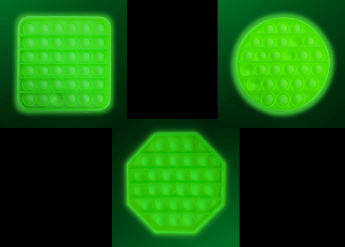Glow In the Dark Push Pop Fidget – Set of 3 Adult Sensory Resources Size 12.5cm