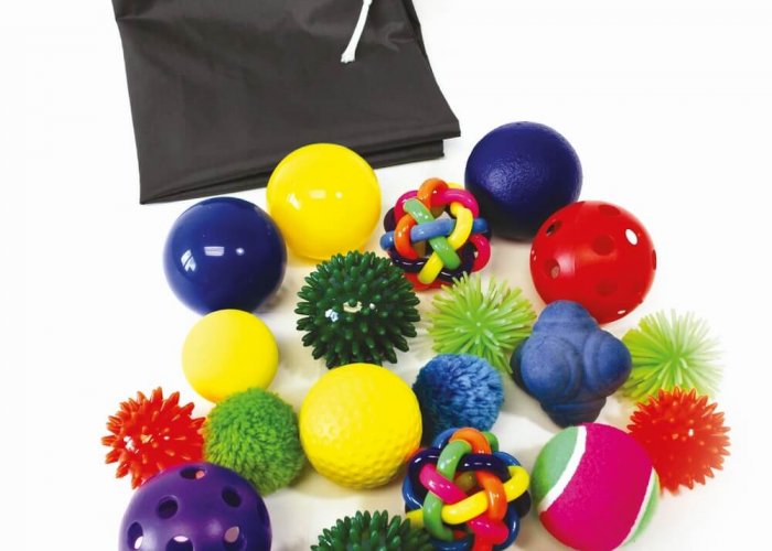 Multi Sensory Ball Pack Sensory Toys Size Largest Ball 7.5cm dia, Smallest Ball 5cm dia