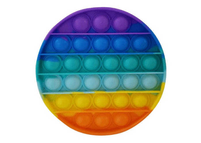 Rainbow Push Pop Fidget – Circle Adult Sensory Resources Size 12.5cm
