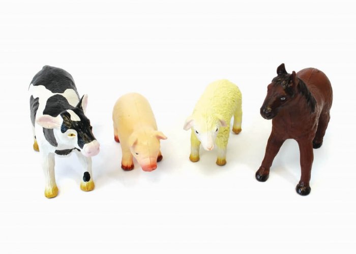 Soft Rubber Farm Set Sensory Toys Size Cow Size: 18cm